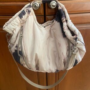 Vince Camuto Cream and Black Hobo Bag